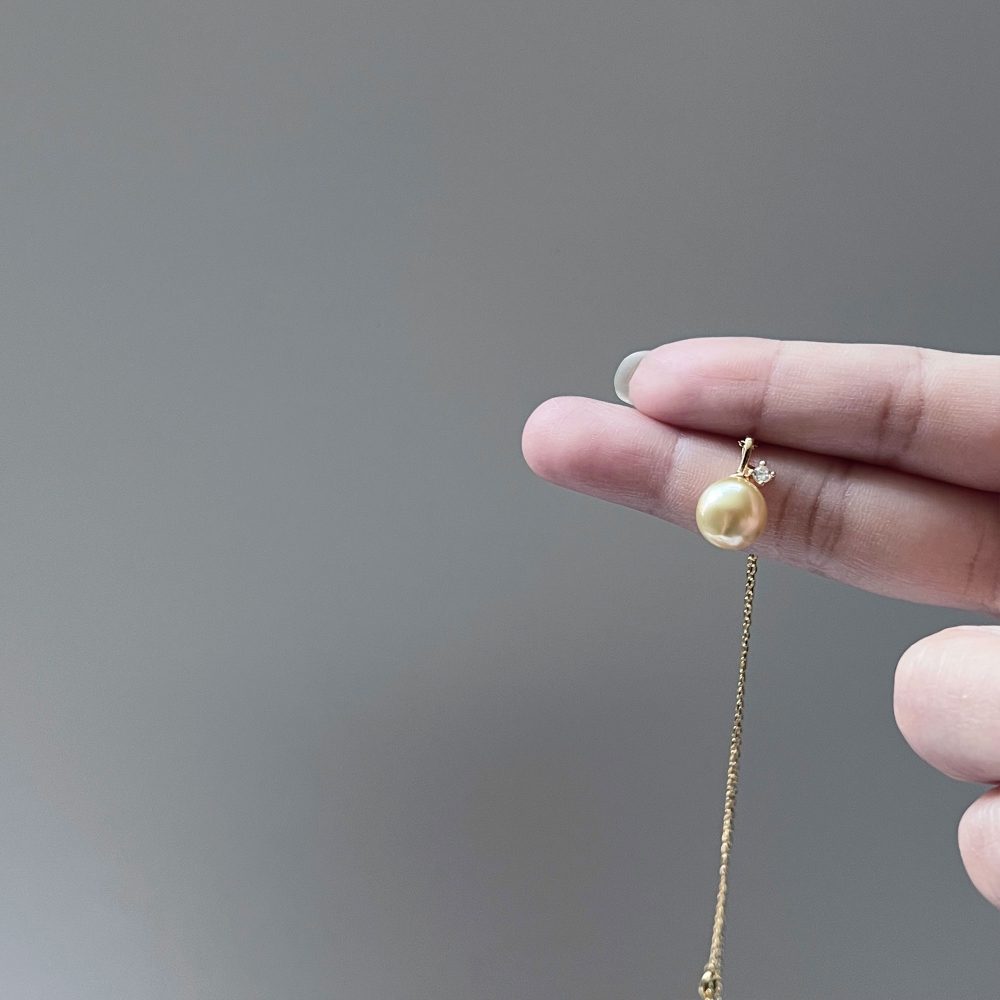 [PERA] Golden South Sea Pearl Pendant Necklace (Drop 9mm+) - JYNJU ...