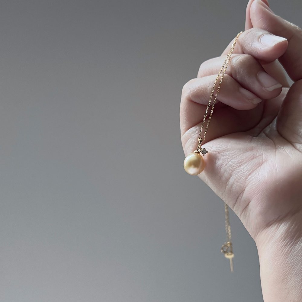 [PERA] Golden South Sea Pearl Pendant Necklace (Drop 9mm+) - JYNJU ...
