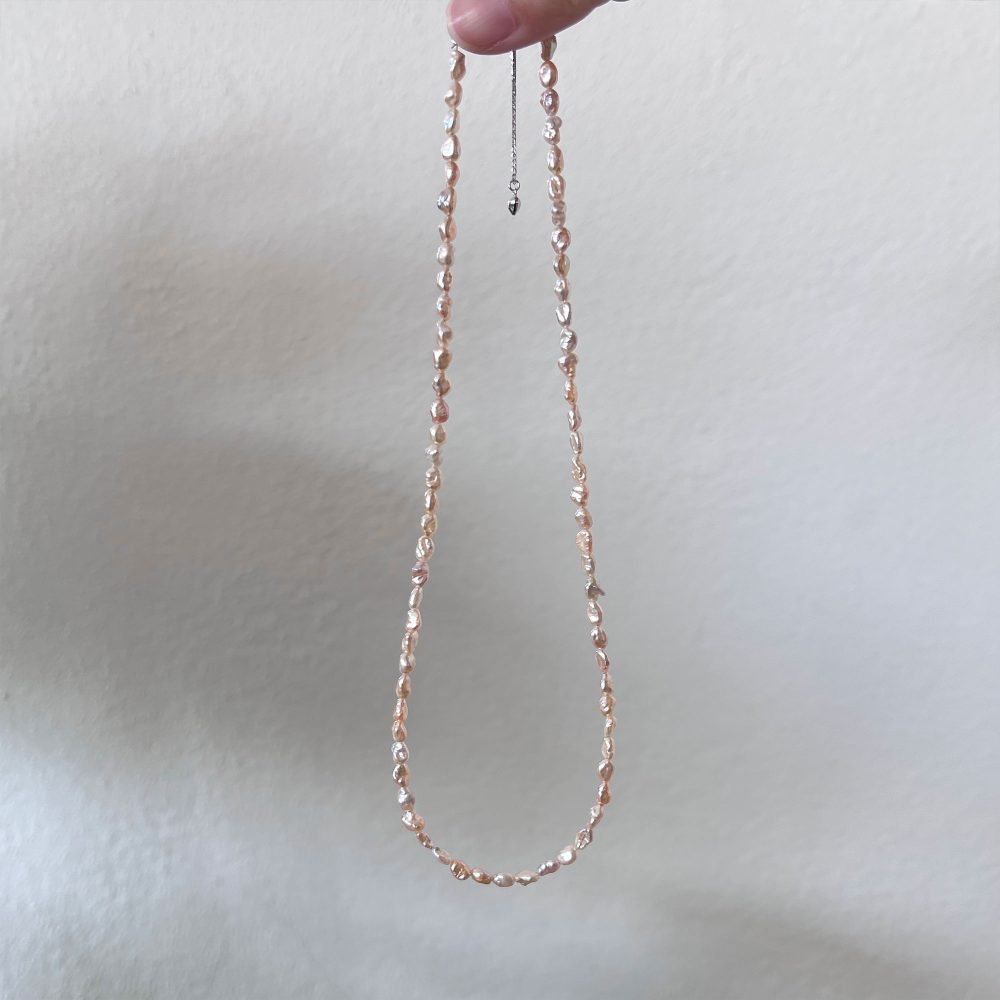 [HELENA] Freshwater Pearl Necklace (Keshi 3-4mm)