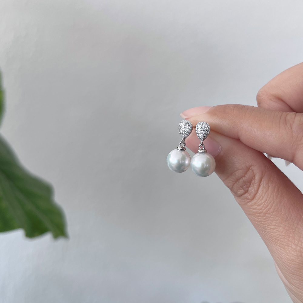 [HIKARI] Freshwater Pearl Earrings (Round 8mm+)