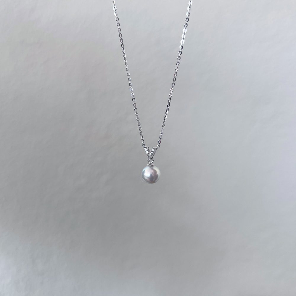 [KYLIE] Saltwater Akoya Pearl Necklace (Round 7.8mm)