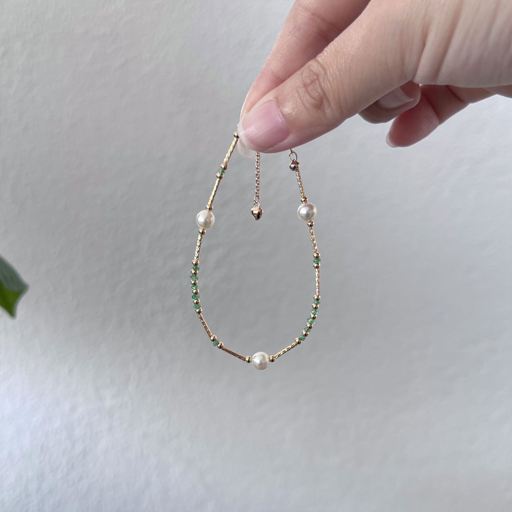 [ARILYN] Saltwater Akoya Pearl Bracelet (Round 5-6mm)