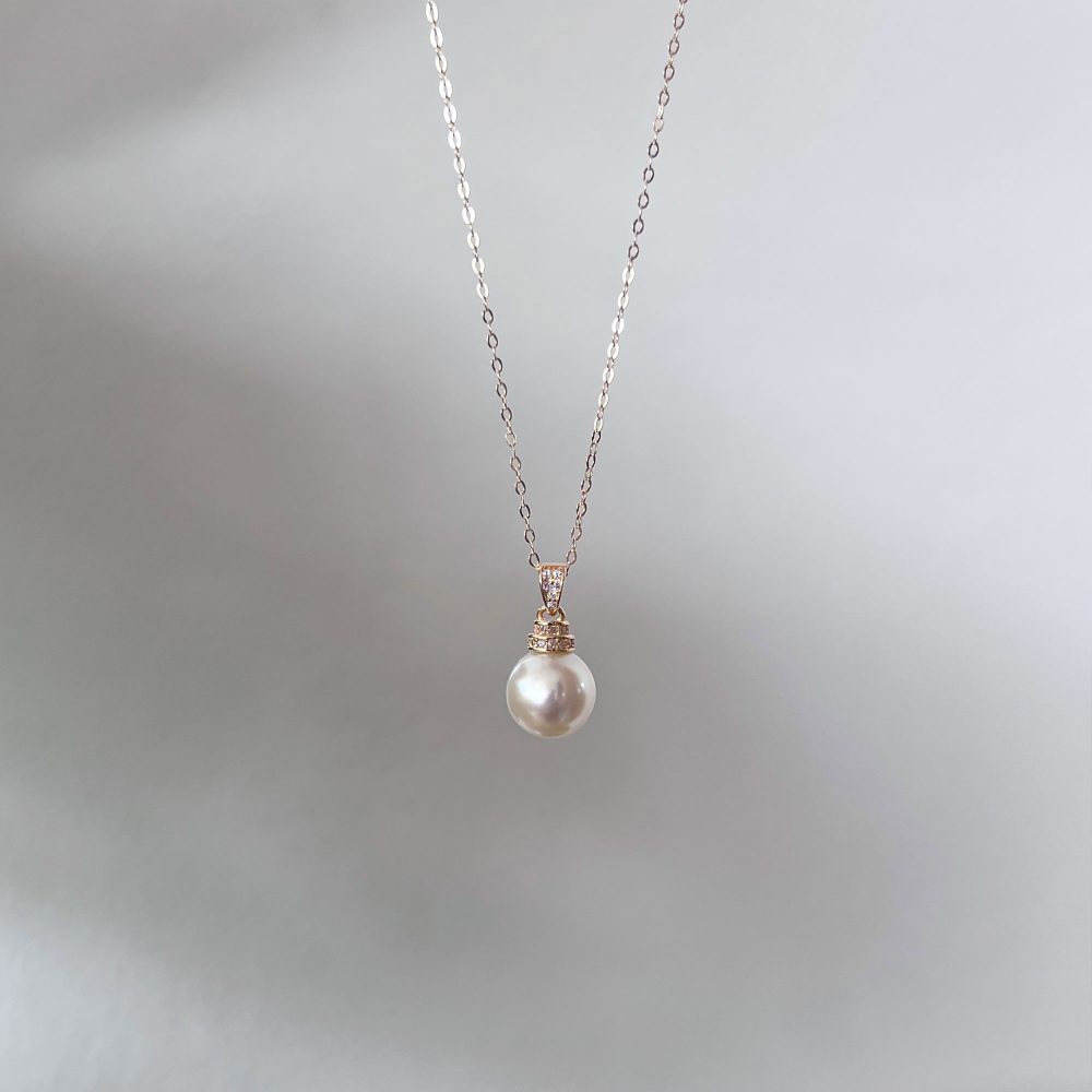 [ARIA] Saltwater Akoya Pearl Pendant Necklace (Round 8.7mm)